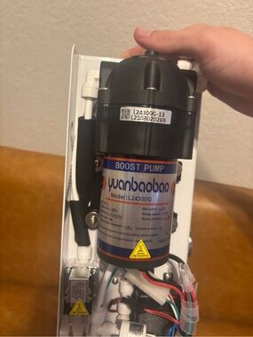 yuanbaobao L24300G 24V 48W Reverse Osmosis Boost Pump Assembly w/ Gauge